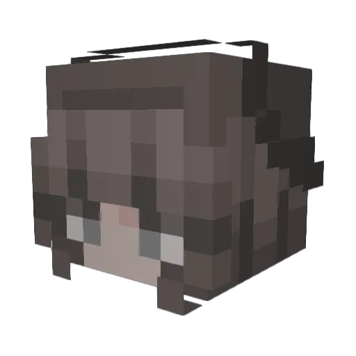 1uceh Minecraft avatar head, 3D render