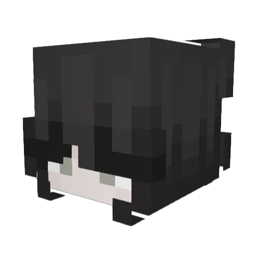 1uiza Minecraft avatar head, 3D render
