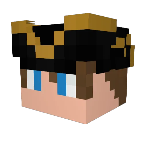 1ukasb Minecraft avatar head, 3D render