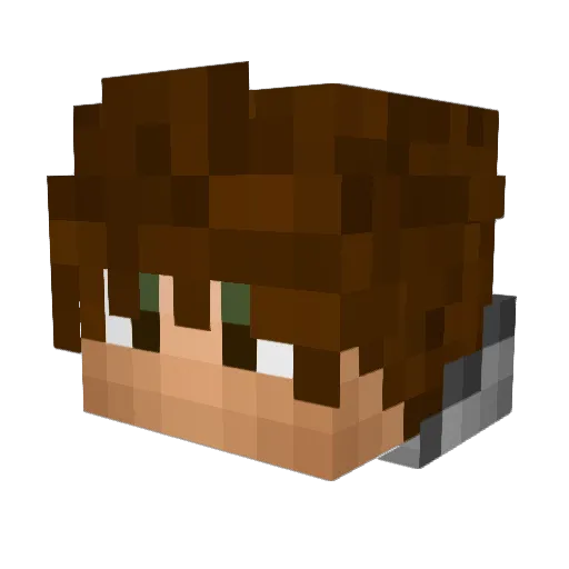 1upKyle Minecraft avatar head, 3D render