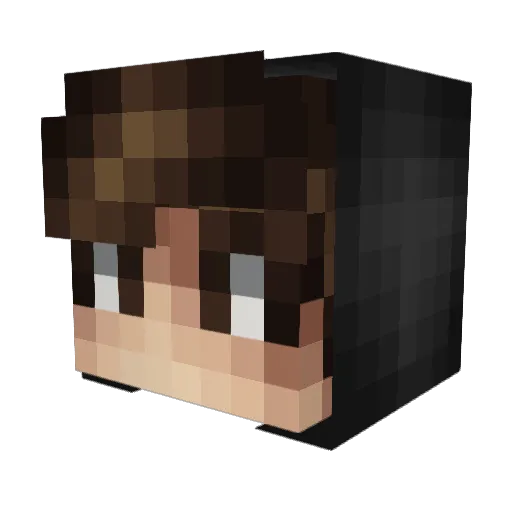 1upcarson Minecraft avatar head, 3D render