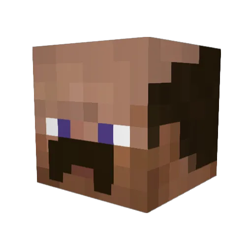 1uul Minecraft avatar head, 3D render