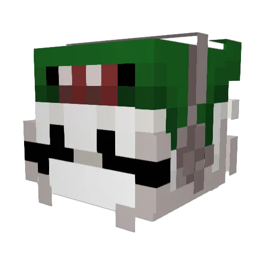 1v4_______Naruto Minecraft avatar head, 3D render