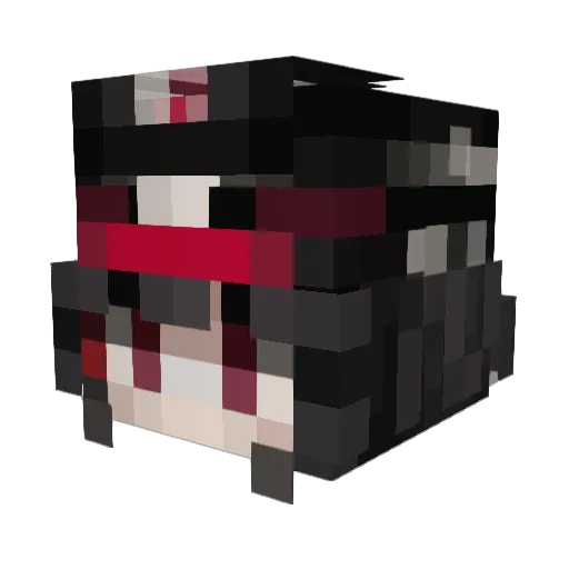 1v63 Minecraft avatar head, 3D render
