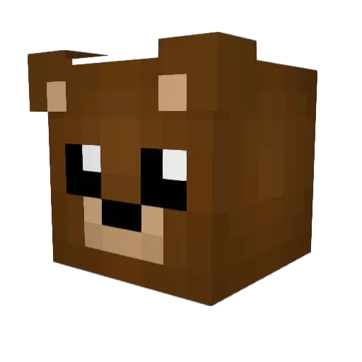 1veb Minecraft avatar head, 3D render
