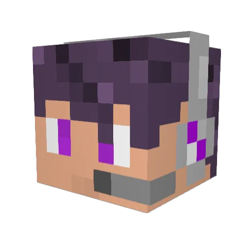 1wa2a Minecraft avatar head, 3D render