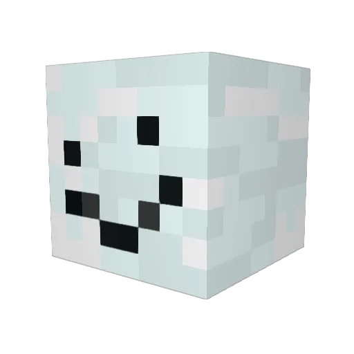 1x03 Minecraft avatar head, 3D render