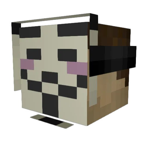 1x15 Minecraft avatar head, 3D render