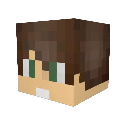 1xAngus Minecraft avatar head, 3D render