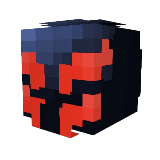 1xDenz Minecraft avatar head, 3D render