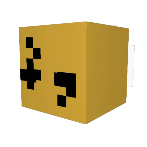 1xforfeit Minecraft avatar head, 3D render