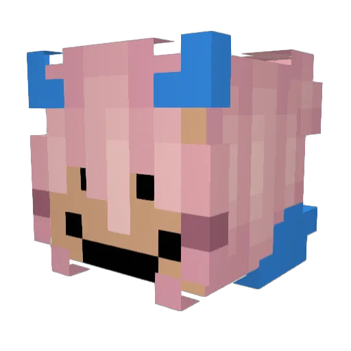 1xj Minecraft avatar head, 3D render