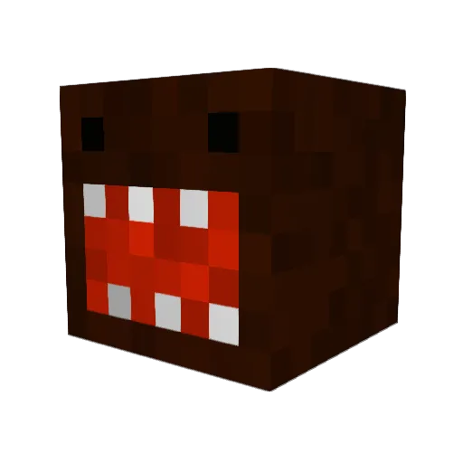 1xsa Minecraft avatar head, 3D render