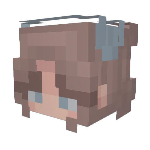 1xx1_Zoey12 Minecraft avatar head, 3D render