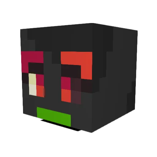 1xzeal Minecraft avatar head, 3D render