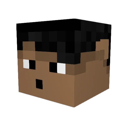 1yogurt Minecraft avatar head, 3D render