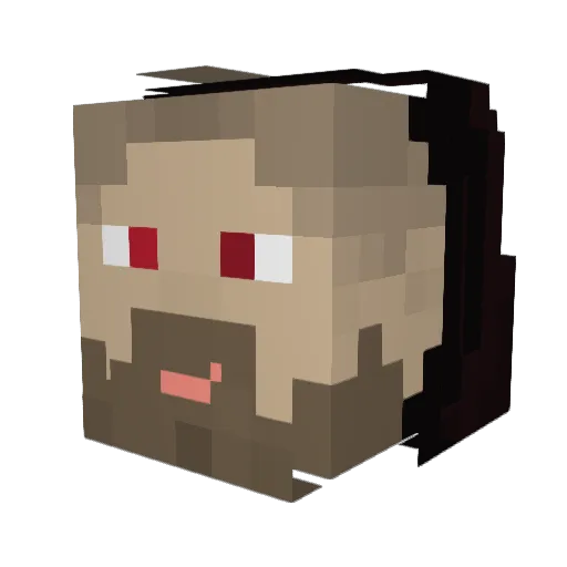 1yottabyte Minecraft avatar head, 3D render