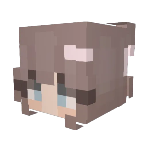 1yxiun_ Minecraft avatar head, 3D render