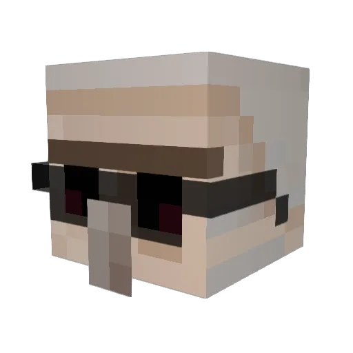1yzz Minecraft avatar head, 3D render
