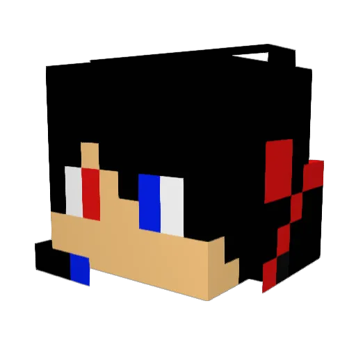 1z287 Minecraft avatar head, 3D render