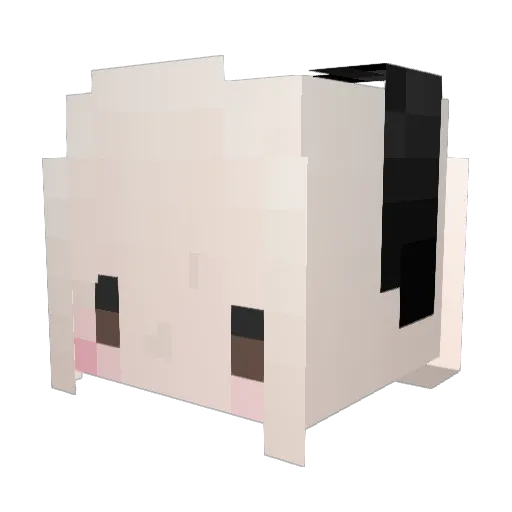 1zGme Minecraft avatar head, 3D render
