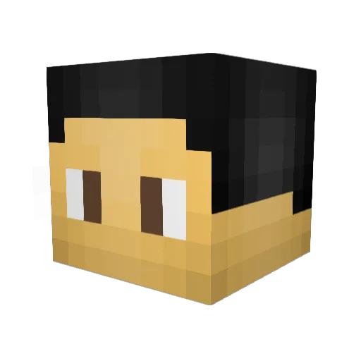 1zayuhh Minecraft avatar head, 3D render