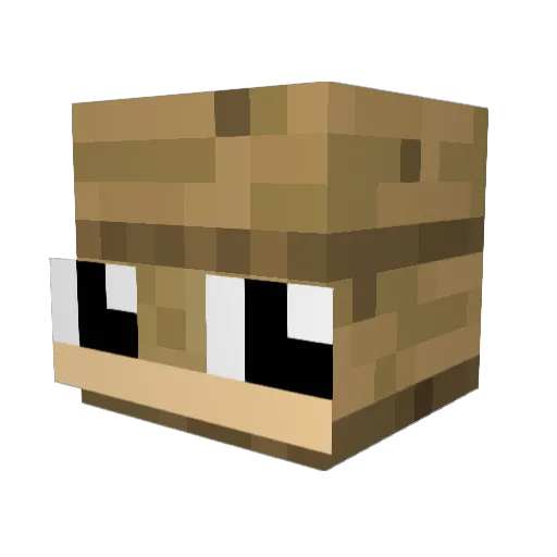 1zuk Minecraft avatar head, 3D render