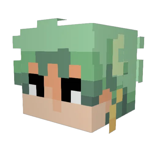 1zyh Minecraft avatar head, 3D render