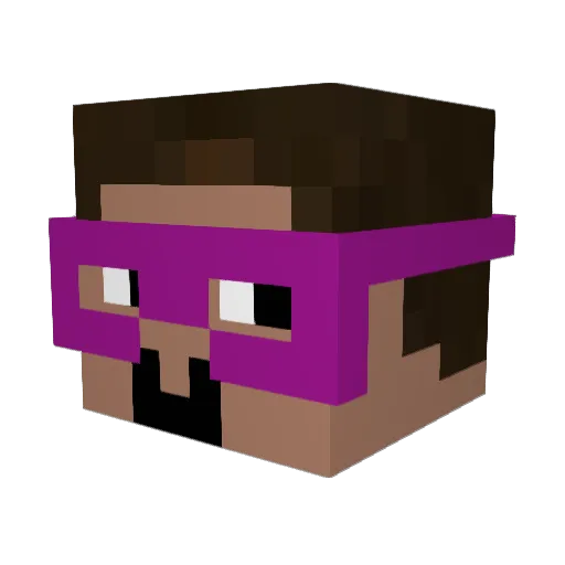 2000MVD Minecraft avatar head, 3D render