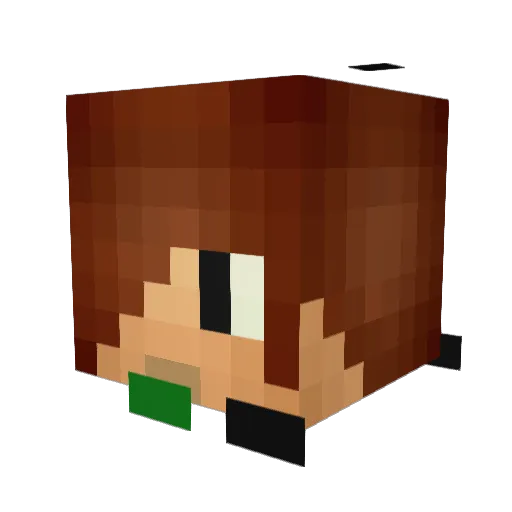 20010419 Minecraft avatar head, 3D render