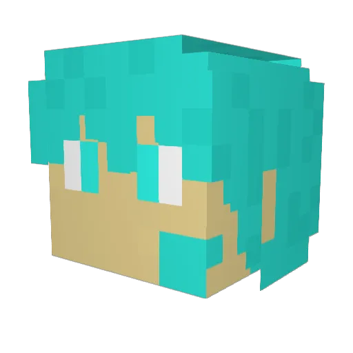 2001JDW Minecraft avatar head, 3D render
