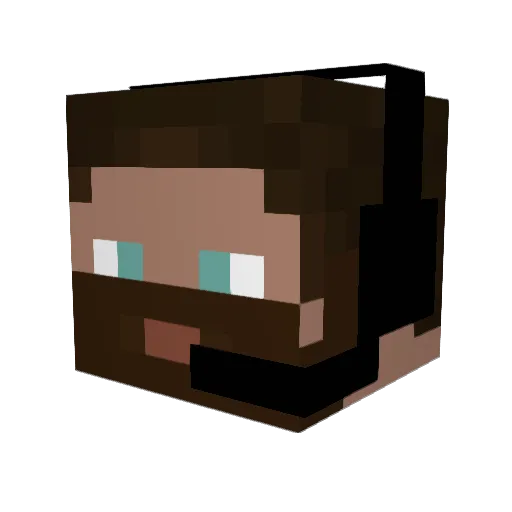 2002Kalle Minecraft avatar head, 3D render