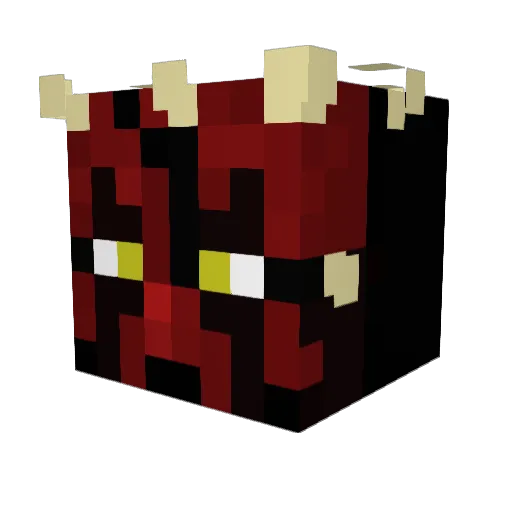 2003BOM Minecraft avatar head, 3D render