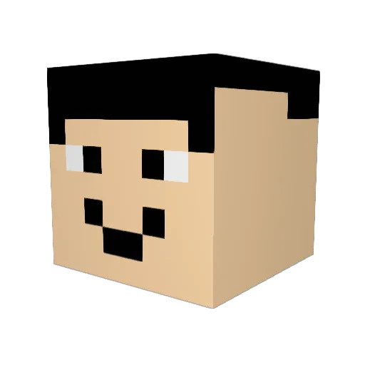 2003waffles Minecraft avatar head, 3D render