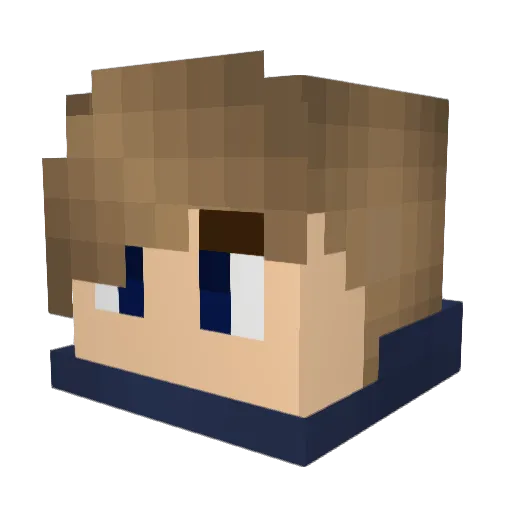 2004angelo Minecraft avatar head, 3D render