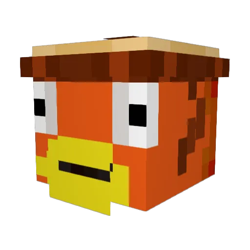 2004david Minecraft avatar head, 3D render