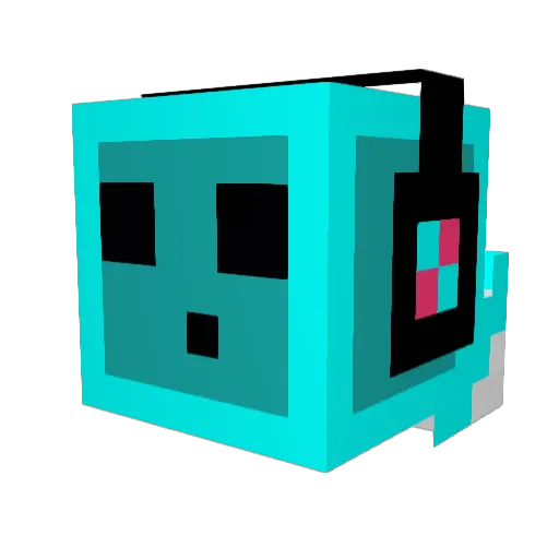 2005Marvin Minecraft avatar head, 3D render