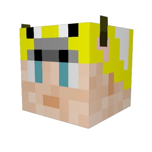 2007martino Minecraft avatar head, 3D render