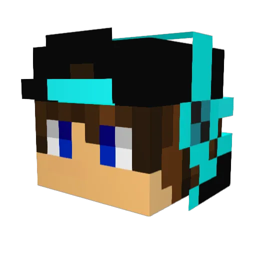 2009Leon Minecraft avatar head, 3D render