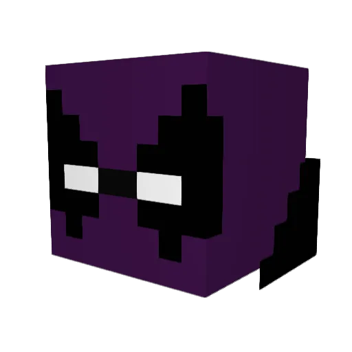 200StarsInBW Minecraft avatar head, 3D render