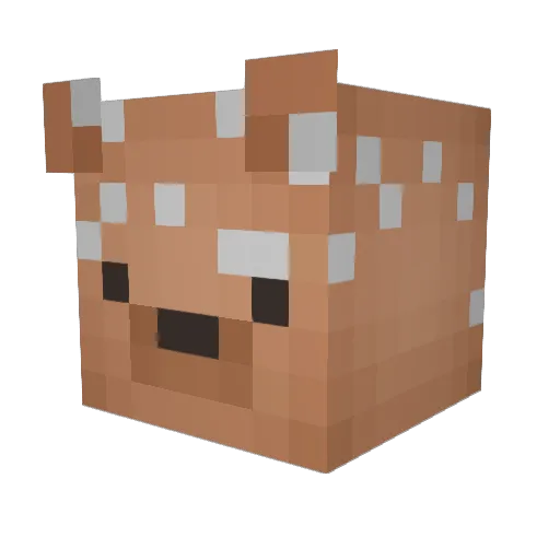 200_kmh Minecraft avatar head, 3D render