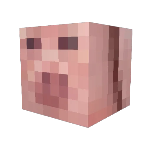 20120315 Minecraft avatar head, 3D render