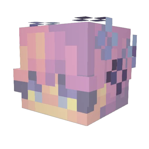 2012Zcreepers Minecraft avatar head, 3D render