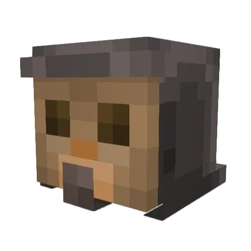 2012x2 Minecraft avatar head, 3D render