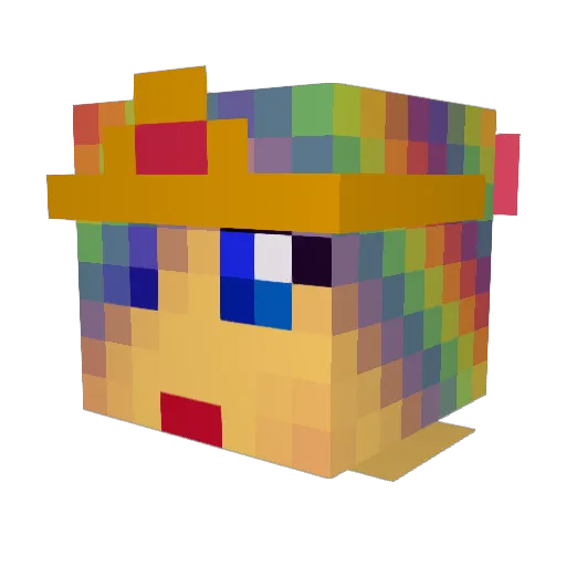 2014m Minecraft avatar head, 3D render