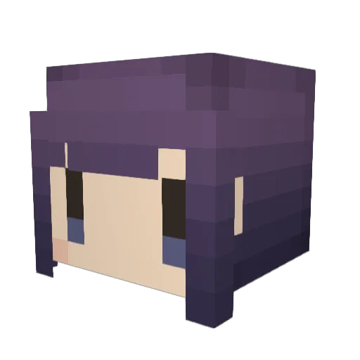 2016KAZU Minecraft avatar head, 3D render
