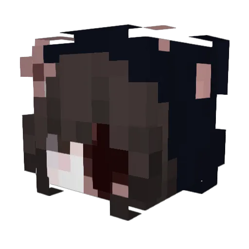 2024M Minecraft avatar head, 3D render