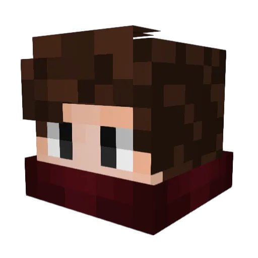 204alex Minecraft avatar head, 3D render