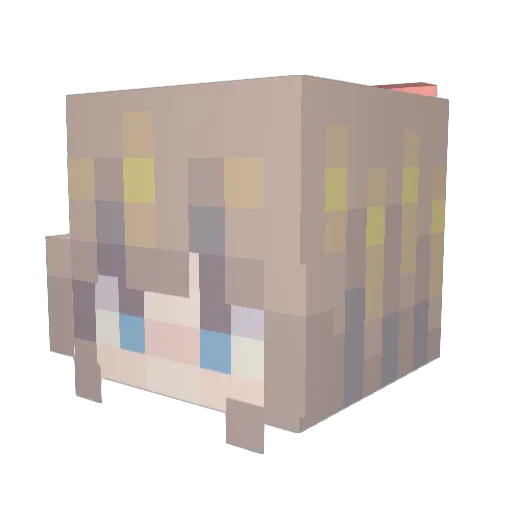 20CpsHandCam Minecraft avatar head, 3D render