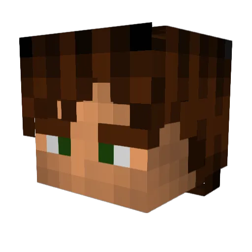 20FourBitBob Minecraft avatar head, 3D render